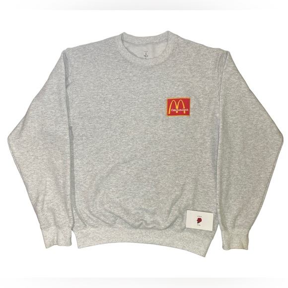 Cactus Jack by Travis Scott Grey Staff Crewneck Long sleeve Size: S - Picture 1 of 4